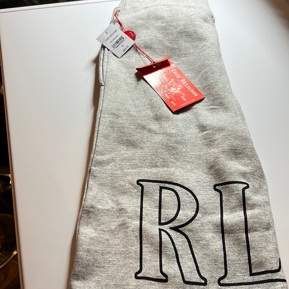 True Religion heather gray M boy/girl unisex and women size m new with tag